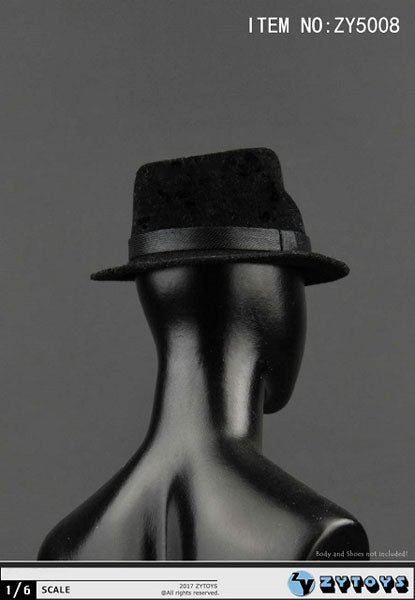 1/6 Fedora Hat (Black) (DOLL ACCESSORY)