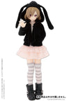 Picco Neemo Wear 1/12 Rabbit-eared Parka / Black (DOLL ACCESSORY)