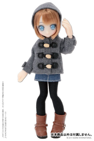 Doll Clothes - Picconeemo Costume - Duffel Coat - 1/12 - Gray (Azone)