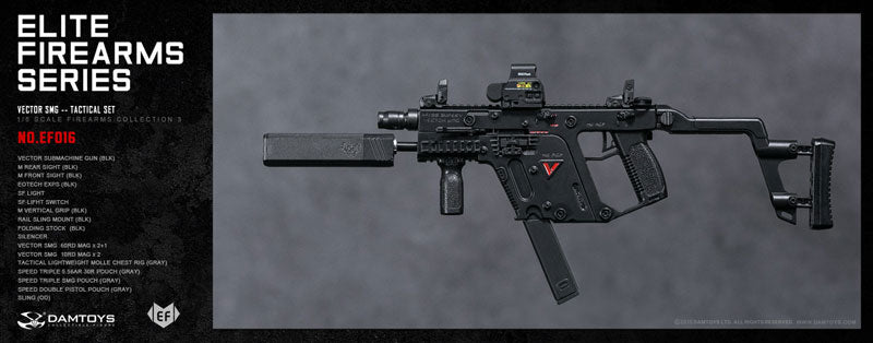 1/6 Elite Firearms Series 3 Vector SMG Tactical Set BLK/GRAY