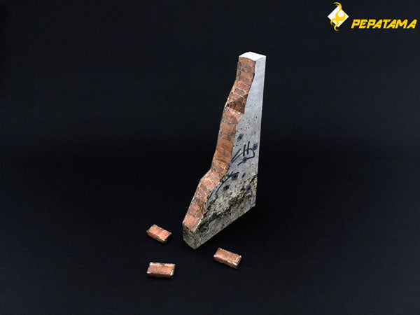 1/12 PEPATAMA Series M-001 Paper Diorama Wall Set A / Mortar Bricks