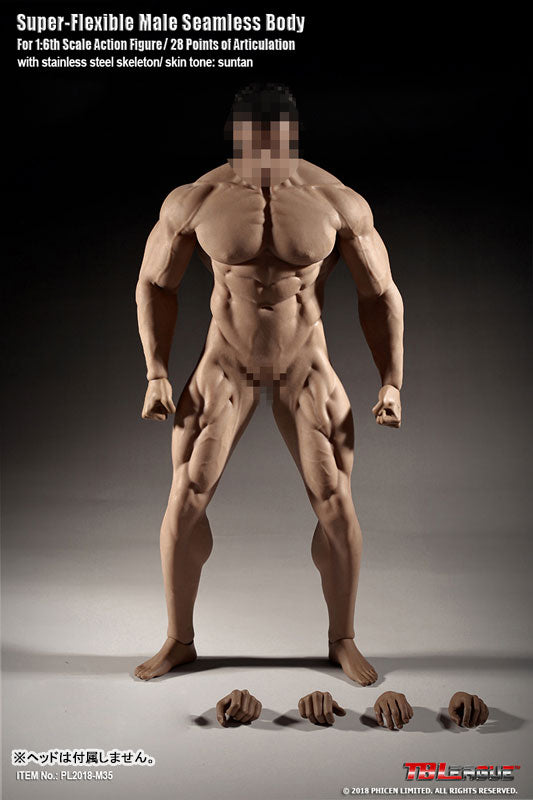 1/6 Super Flexible Male Seamless Body Stainless Steel Skeleton Super Massive　