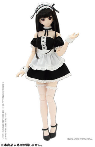 48cm/50cm Doll Wear - AZO2 Lolita Maid Dress Set / Black (DOLL ACCESSORY)