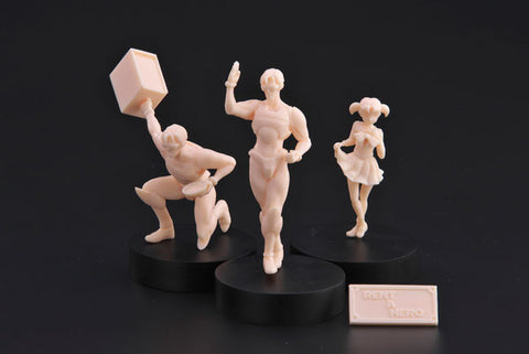 Video Game Heroes 1/20 SCALE Rent a Hero 3Figure Set Resin Cast Assembly Kit