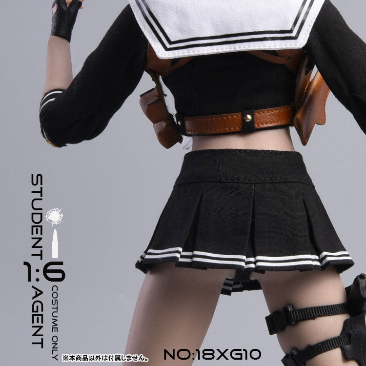 1/6 Female Student Agent Costume (Black) (DOLL ACCESSORY)