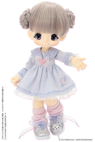 Doll Clothes - Kinoko Planet - Hatsukoi Otome Sailor One-piece Dress Set - Purple Mix (Azone)