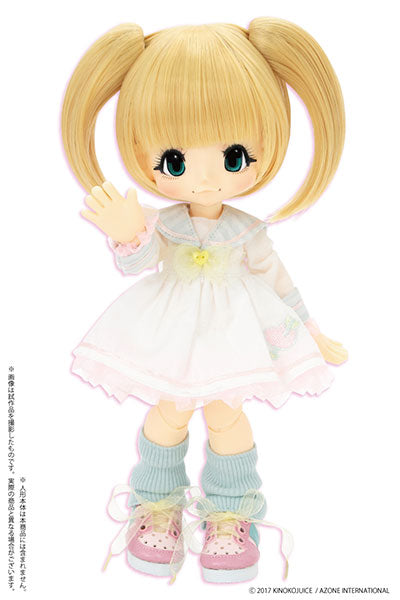 Doll Clothes - Kinoko Planet - Hatsukoi Otome Sailor One-piece Dress Set - White Mix (Azone)