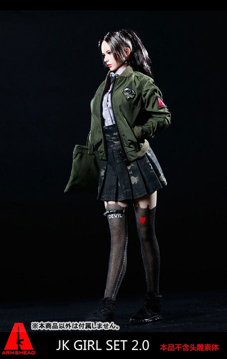 1/6 Armored High School Girl Costume Set (DOLL ACCESSORY)