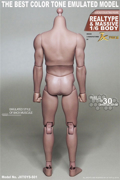 1/6 Real Type Slim Muscle Male Body (JX-S01)