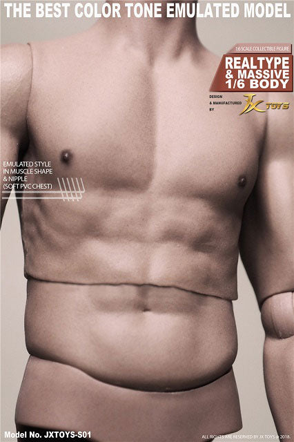 1/6 Real Type Slim Muscle Male Body (JX-S01)