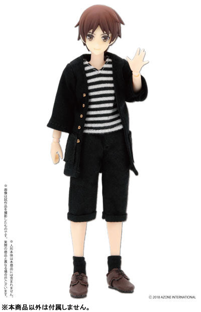 Doll Clothes - Picconeemo Costume - Short Socks - 1/12 - B Set, Gray/Black (Azone)