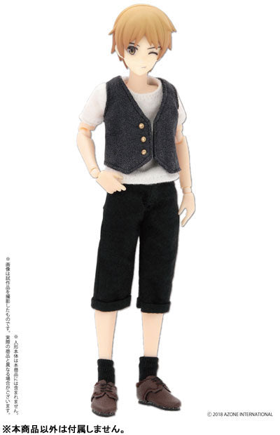 Doll Clothes - Picconeemo Costume - Short Socks - 1/12 - B Set, Gray/Black (Azone)