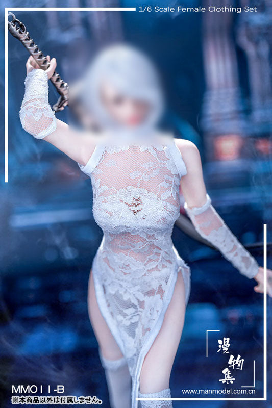 1/6 Sexy Lace -Chinese Dress Set / White (DOLL ACCESSORY)　