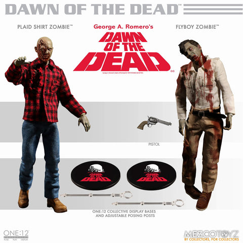 ONE:12 Collective / Zombie Dawn of the Dead: Flyboy & Plaid Shirt Zombie 1/12 Action Figure Box Set