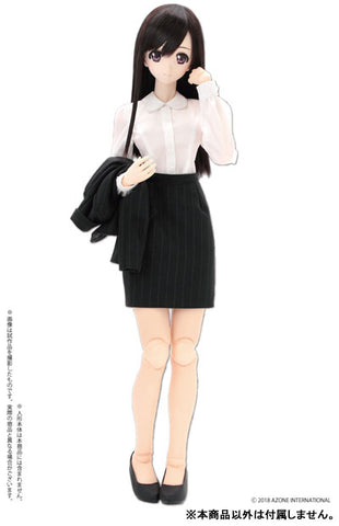 48cm/50cm Doll Wear - AZO2 Ladies Suit Set Black Stripe (DOLL ACCESSORY)