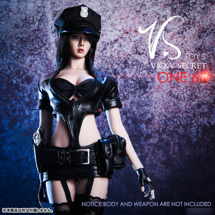 [Bonus] Sexy Policewoman Uniform Set (for 1/6 Scale Doll) / Black(Provisional Pre-order)　
