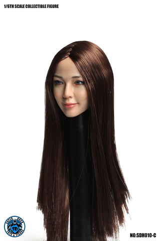 1/6 Asian Female Head 010 Brown Hair Long Straight(Provisional Pre-order)　