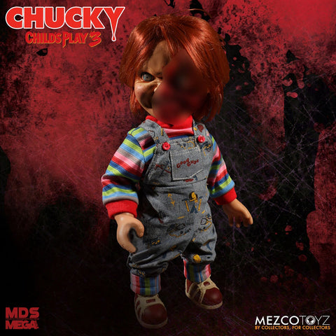 Designer Series / Child's Play 3: Pizza Face Chucky 15 Inch Mega Scale Figure with Sound(Provisional Pre-order)