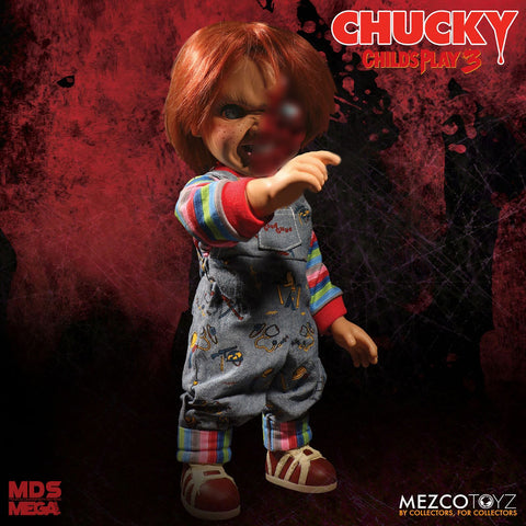 Designer Series / Child's Play 3: Pizza Face Chucky 15 Inch Mega Scale Figure with Sound(Provisional Pre-order)