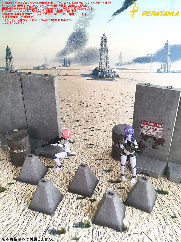 1/12 PEPATAMA Series M-004 Paper Diorama Barricade Set A Concrete (Big)