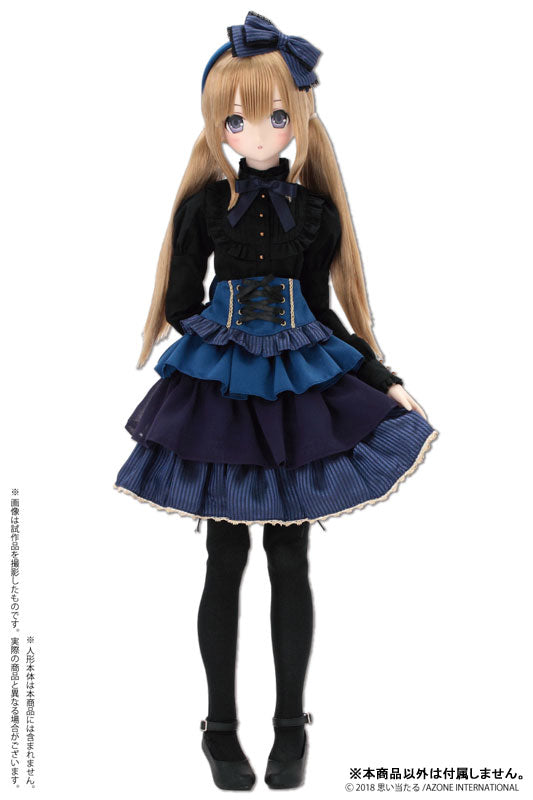 48/50cm Doll Wear FAO118-BLB AZO2 Sahras a la mode Twinkle Twinkle DressSet Blue x Black　