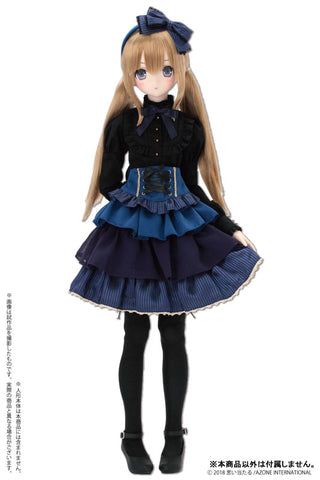 48/50cm Doll Wear FAO118-BLB AZO2 Sahras a la mode Twinkle Twinkle DressSet Blue x Black　