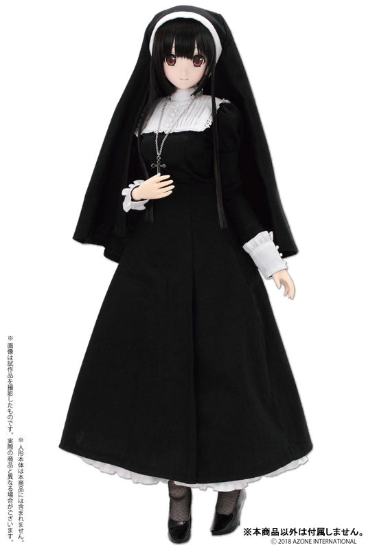 48/50cm Doll Wear FAO119-BLK AZO2 Sister clothes Set Black　