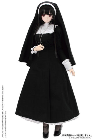 48/50cm Doll Wear FAO119-BLK AZO2 Sister clothes Set Black　