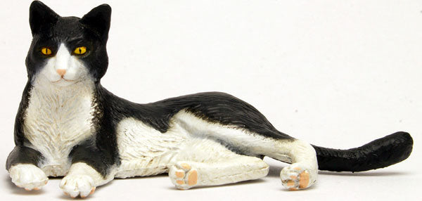 1/12 Japanese Cat Tuxedo Cat (Lying Down)