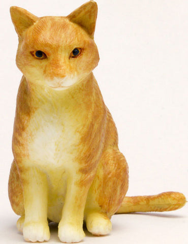1/12 Japanese Cat Orange/White Tabby (Sitting)