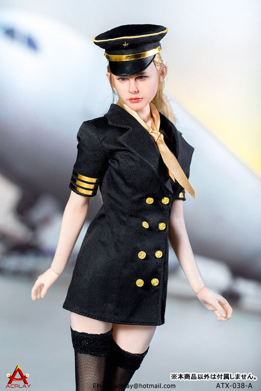 1/6 Sexy Female Flight Attendant Suit Set Black (DOLL ACCESSORY)(Provisional Pre-order)