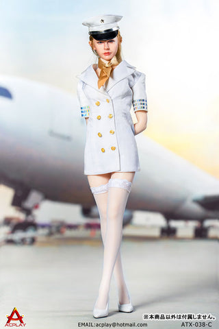 1/6 Sexy Female Flight Attendant Suit Set White (DOLL ACCESSORY)(Provisional Pre-order)