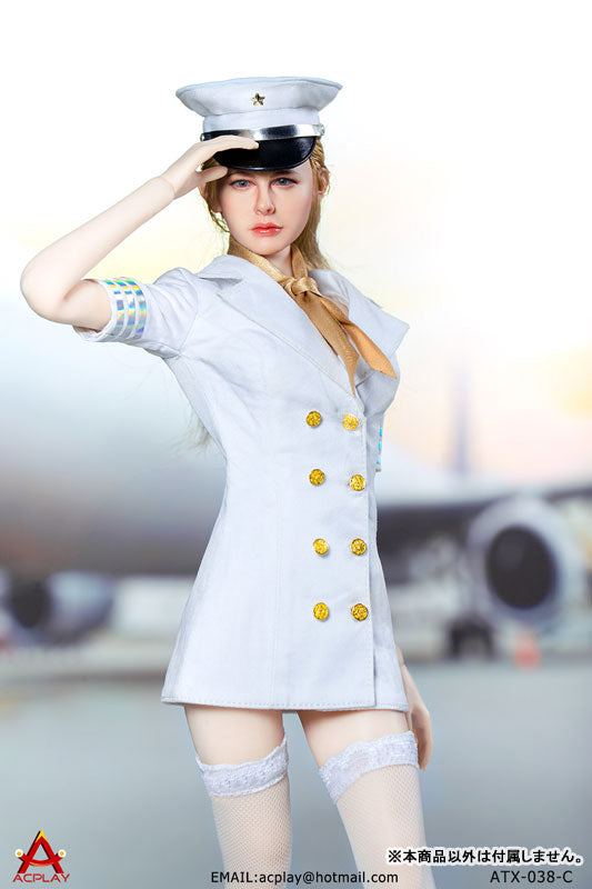 1/6 Sexy Female Flight Attendant Suit Set White (DOLL ACCESSORY)(Provisional Pre-order)