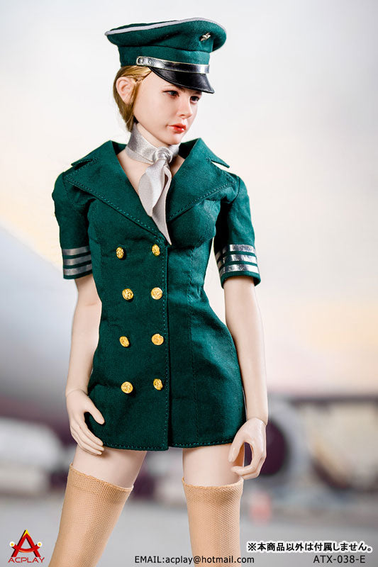 1/6 Sexy Female Flight Attendant Suit Set Green (DOLL ACCESSORY)(Provisional Pre-order)