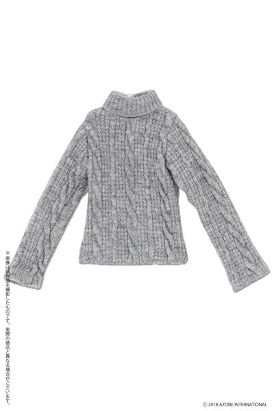 Doll Clothes - Pureneemo Original Costume - PureNeemo M Size Costume - Fisherman's High Neck Sweater - 1/6 - Gray (Azone)