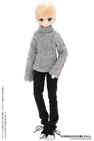 Doll Clothes - Pureneemo Original Costume - PureNeemo M Size Costume - Fisherman's High Neck Sweater - 1/6 - Gray (Azone)