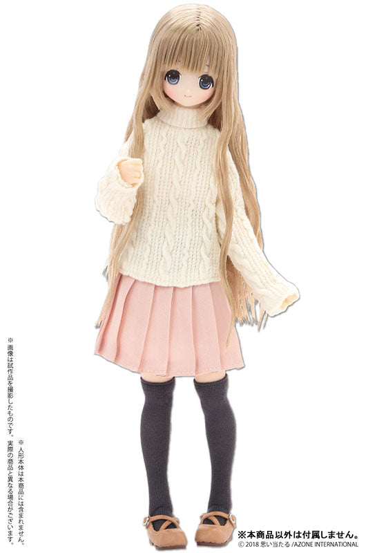 Doll Clothes - PureNeemo M Size Costume - Pureneemo Original Costume - Fisherman's High Neck Sweater - 1/6 - Off White (Azone)