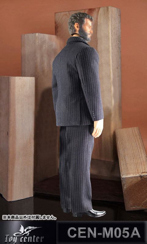 1/6 Gentleman Stripe Suit Set Dark Gray for Massive (DOLL ACCESSORY)(Provisional Pre-order)