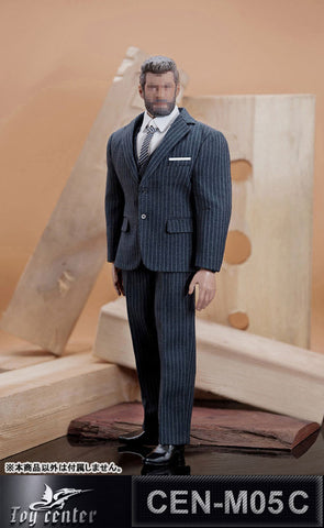 1/6 Gentleman Stripe Suit Set Light Gray for Massive (DOLL ACCESSORY)(Provisional Pre-order)