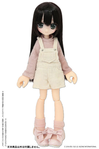 Doll Clothes - Picconeemo Costume - Hokkori Salopette Set - 1/12 - Pink x White (Azone)