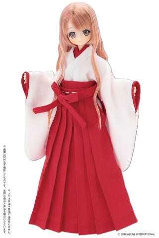 Doll Clothes - Pureneemo Original Costume - Shrine Maiden Set - 1/6 - Scarlet  (Azone)　