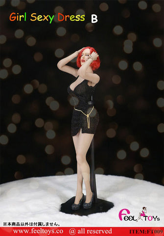 1/6 Sexy Party Dress B Black (FT-009B) (DOLL ACCESSORY)