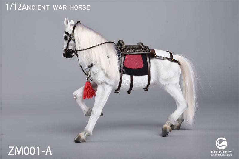 1/12 Ancient War Horse White/ Running