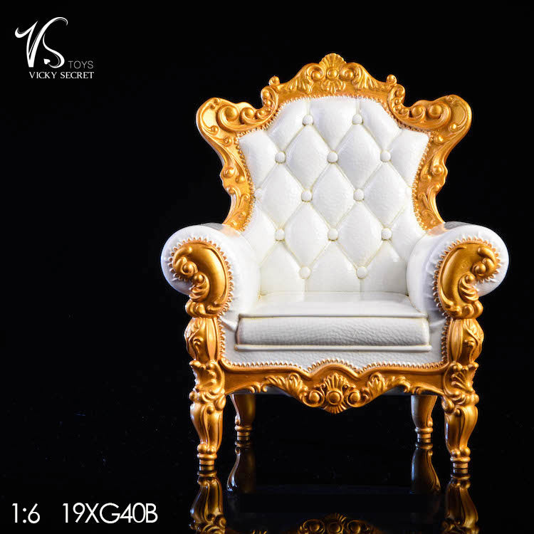 1/6 Royal Single Sofa White