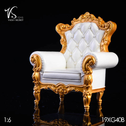 1/6 Royal Single Sofa White