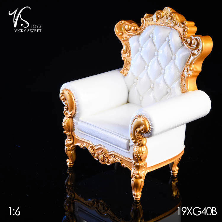 1/6 Royal Single Sofa White