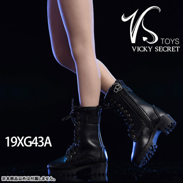 1/6 Zipper Boots Black (DOLL ACCESSORY)