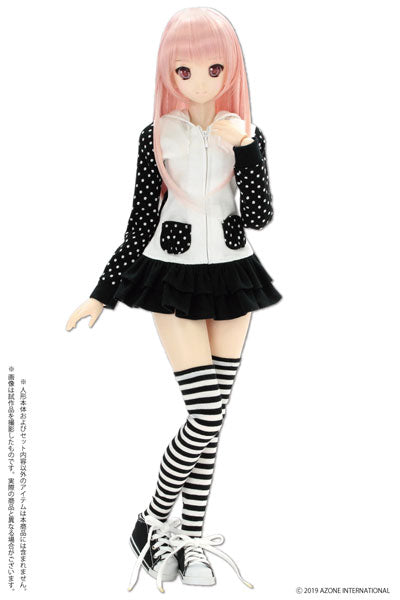 50cm Collection - Doll Clothes - AZO2 Bunny Parker One-piece - White x Black (Azone)