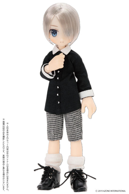 Doll Clothes - Picconeemo Costume - Long Shirt - 1/12 - Black x White (Azone)