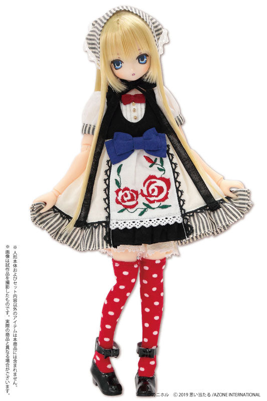 Doll Clothes - Pureneemo Original Costume - Little Chouchou - Rozen Maiden Onepiece Set - 1/6 - White x Stripe (Azone)　